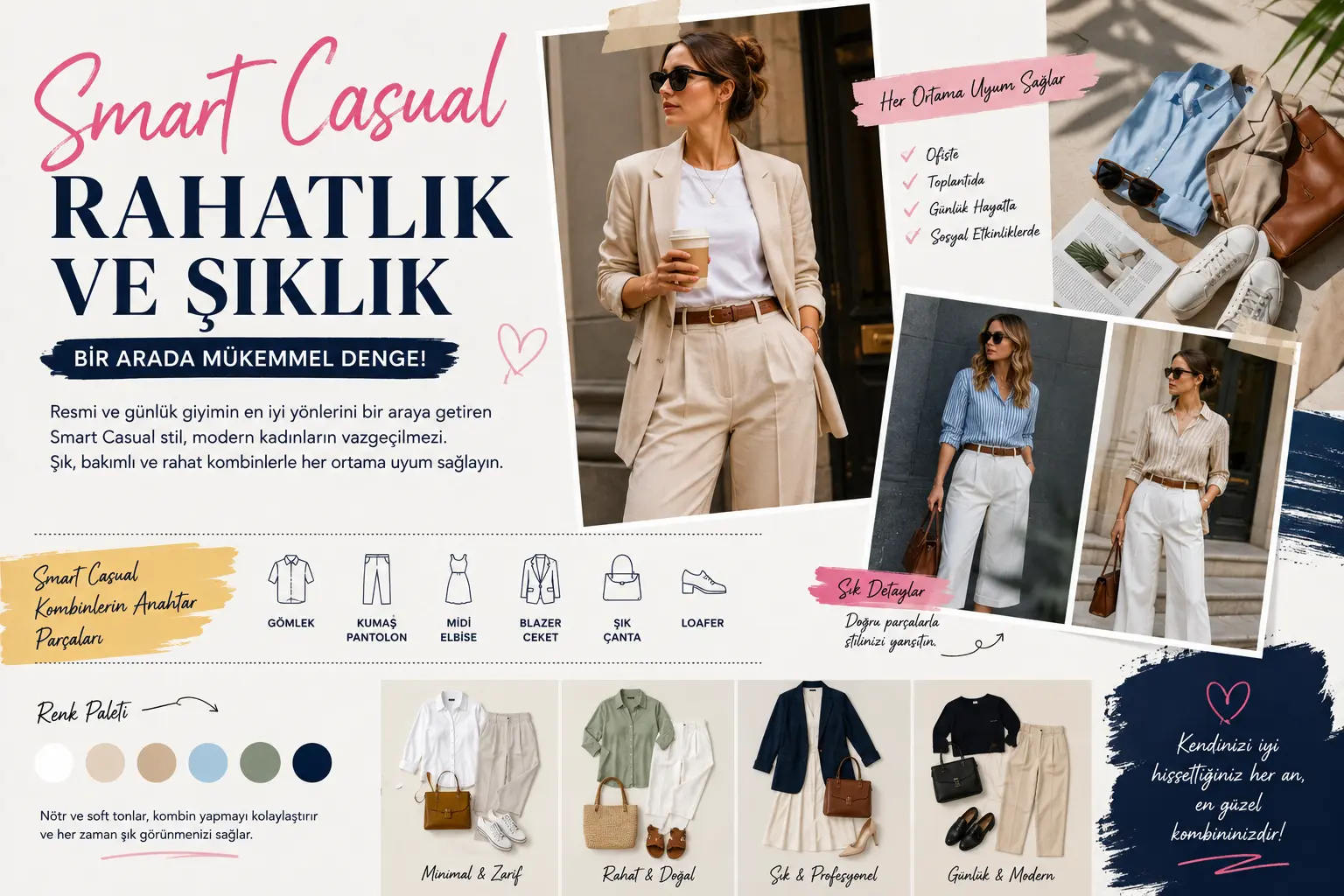 Smart Casual Kadın Giyim Rehberi