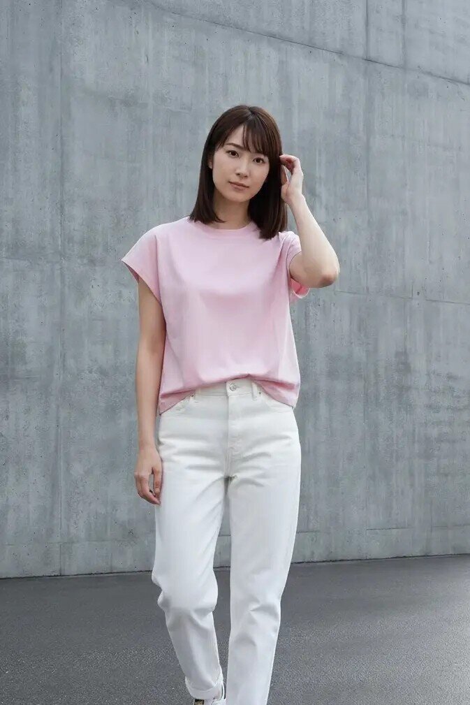 26727 Bisiklet Yaka Yarasa Kol Tshirt Pembe