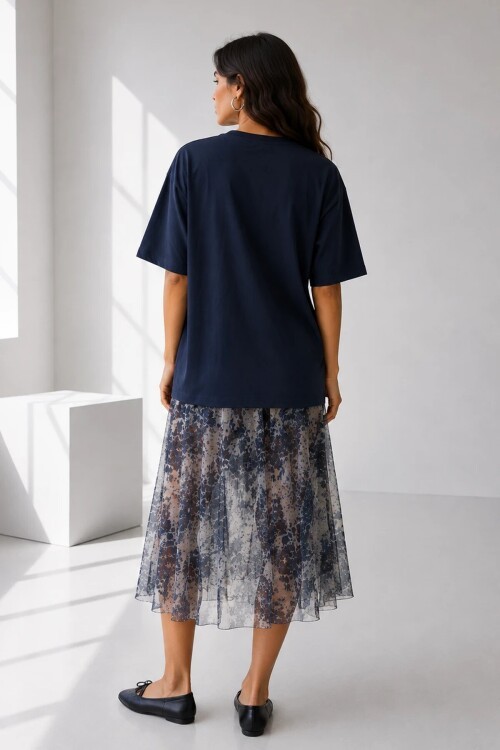2353 Basic Tshirt Lacivert
