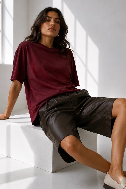 2353 Basic Tshirt Mürdüm