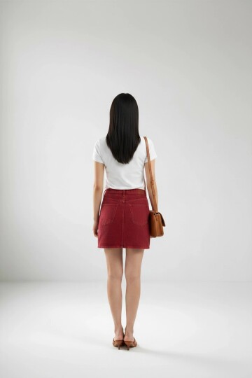 26650 Bisiklet Yaka Oversize Tshirt Beyaz