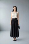 2267 Pileli Kemerli Etek Siyah