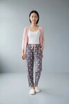 4522 Desenli Pijama Altı Gri